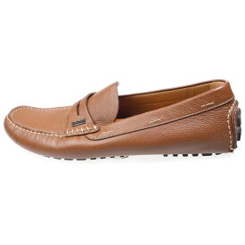 BOSS(ボス) サイズ:8 Driving Shoes ドライビングシューズ ロゴプレートモカシンシューズ 50408032 ブラウン【中古】【程度B】【カラーブラウン】【オンライン限定商品】