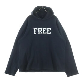 BALENCIAGA(バレンシアガ) サイズ:XXS 21AW FREE Embroidery No Rib Pullover Hoodie FREE刺繍 プルオーバーパーカー フーディ ブラック 661711 TKVD4【中古】【程度B】【カラーブラック】【取扱店舗BRING渋谷ANNEX店】