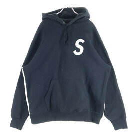 SUPREME(シュプリーム) サイズ:L S Logo Split エスロゴ スプリットプルオーバーパーカー バイカラー フーディー ブラック/ホワイト【中古】【程度B】【カラーブラック】【取扱店舗BRING梅田茶屋町店】