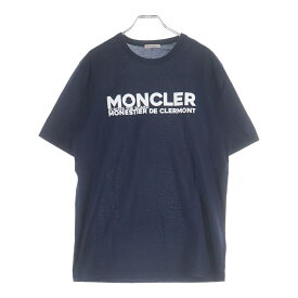 MONCLER(モンクレール) サイズ:S 21SS MAGLIA T-SHIRT ロゴプリント クルーネック 半袖Tシャツ カットソー ネイビー G10918C7D910 8390Y【中古】【程度B】【カラーネイビー】【取扱店舗BRINGアメリカ村店】