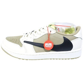 NIKE(ナイキ) サイズ:27.0cm ×TRAVIS SCOTT AIR JORDAN 1 LOW GOLF NRG NEUTRAL OLIVE トラヴィススコット エアジョーダン1 ゴルフ ローカットスニーカー US9/27cm FZ3124-200【新古品/中古】【程度S】【カラーグリーン】【取扱店舗BRING KICKS】