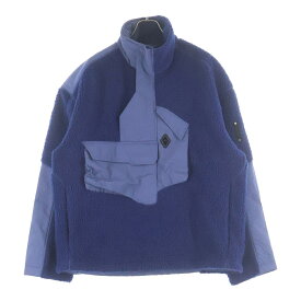 A-COLD-WALL(アコールドウォール) サイズ:M 23AW Bonded Axis Fleece ペンキロゴ フリースボア プルオーバージャケット ネイビー【新古品/中古】【程度S】【カラーネイビー】【オンライン限定商品】