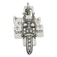 CHROME HEARTS(クロムハーツ) 18K 3TRINKETS P/D/18Kスリートリンケッツ PAVEダイヤ/ホワイトゴールドネ…