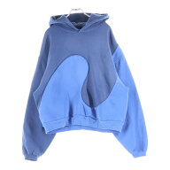 ERL(イーアールエル) サイズ:M SWIRL HOODIE プルオーバースウェットパーカー ブルー ERL09【中古】【程…