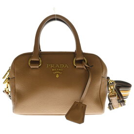 PRADA(プラダ) サイズ:－ ヴィッテロフェニックス 2WAYバッグ ハンドバッグ ショルダーバッグ ブラウン レザー 1BB108 ゴールド金具【中古】【程度B】【カラーブラウン】【取扱店舗BRING京都河原町店】