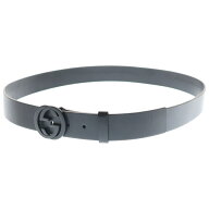GUCCI(グッチ) サイズ:110 インターロッキングGバックル レザーベルト 368186 BGH0V ブラック【中古】【…