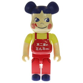 MEDICOM TOY(メディコムトイ) サイズ:10 BE@RBRICK ベアブリック ホーロー看板 ペコちゃん 1000% フィギュア 人形 レッド/ベージュ【中古】【程度B】【カラーレッド】【オンライン限定商品】