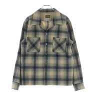 TENDERLOIN(テンダーロイン) サイズ:XS 08AW T-WOOL SHT オンブレチェック オープンカラー 長袖ウールシ…