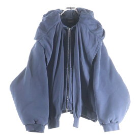 BALENCIAGA(バレンシアガ) サイズ:XS 24AW Lined Incognito Zip-Up Hoodie ジップアップ ライドインコグニート フーディー ジップアップパーカー 794038 TQV84【新古品/中古】【程度S】【カラーネイビー】【取扱店舗新宿】