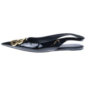 BALENCIAGA(バレンシアガ) サイズ:37 ロゴプレートデザイン パテントレザー パンプス ブラック 548820【中古】【程度B】【カラーブラック】【取扱店舗BRING渋谷ANNEX店】