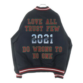 SUPREME(シュプリーム) 21AW ×Mitchell & Ness Varsity Jacket ミッチェルアンドネス サテン バーシティジャケット ブラック/レッド【中古】【程度B】【カラーブラック】【オンライン限定商品】