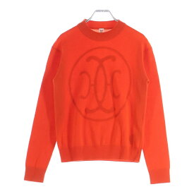 HERMES(エルメス) サイズ:36 23AW Hリフト カシミヤ長袖ニットセーター オレンジ 3H2653D1【中古】【程度A】【カラーオレンジ】【取扱店舗BRING仙台店】