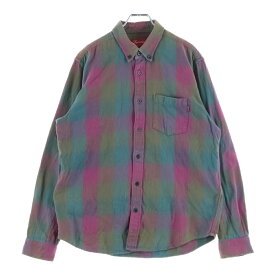 SUPREME(シュプリーム) サイズ:M 18AW Shadow Plaid Flannel Shirt シャドープレイド フランネル長袖シャツ マルチ【中古】【程度B】【カラーマルチカラー】【取扱店舗渋谷】