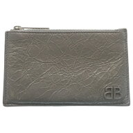 BALENCIAGA(バレンシアガ) Monaco モナコ ロング アリーナラムスキン コイン&カードホルダー レザーカー…