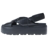 PRADA(プラダ) サイズ:34 Nappa Leather Crisscross Flatform Sandals ナッパレザー クリスクロス フラッ…