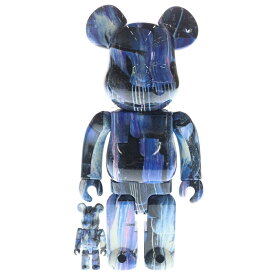 BE@RBRICK(ベアブリック) サイズ:100%&400% ROSTARR 100%&400% DILUVIUM(A.I.W.)【新古品/中古】【程度S】【カラーブルー】【取扱店舗BRING THRIFT CLOSET 幕張店】