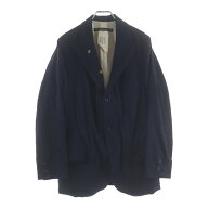 Paul Harnden(ポールハーデン) サイズ:XS Mens Blazer ストライプ ウール ピークドラペル スタンドカラー…