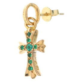 CHROME HEARTS(クロムハーツ) サイズ:- 22K BBY F PPRCHN 22K アフターエメラルド ベイビーファット ドロップピアス ゴールド【中古】【程度A】【カラーゴールド】【取扱店舗OneStyle新宿店】