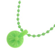 CHROME HEARTS(クロムハーツ) RUBBER No2 CROSS BALL ラバーネックレス ペンダントトップ グリーン【新古…