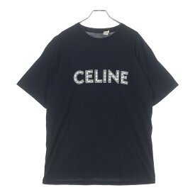 CELINE(セリーヌ) サイズ:XS Studs Logo T-Shirts スタッズロゴTシャツ クルーネック半袖Tシャツ カットソー 2X687501F ブラック【中古】【程度B】【カラーブラック】【取扱店舗BRING渋谷ANNEX店】