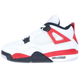 NIKE(ナイキ) サイズ:27.5cm AIR JORDAN 4 RETRO RED CEMENT DH6927-161 エアジョーダン レトロ レッドセメント ミッドカットスニーカー ホワイト/レッド US9.5/27.5cm【新古品/中古】【程度S】【カラーホワイト】【取扱店舗BRING THRIFT CLOSET あべの店】