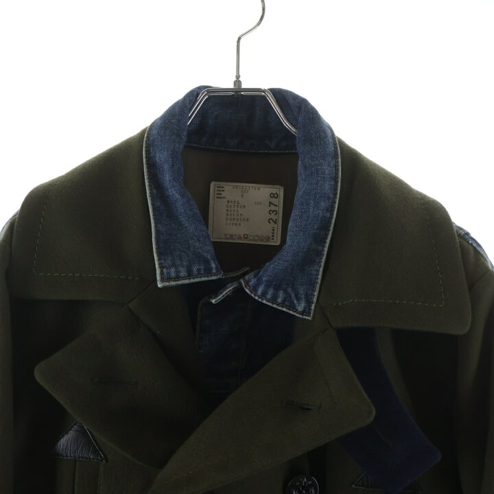 楽天市場】Sacai(サカイ) サイズ:2 20AW WOOL MELTON DENIM COAT 