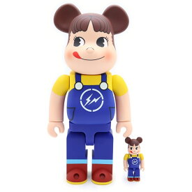 MEDICOM TOY(メディコムトイ) サイズ:100%/400% BE@RBRICK MILKY THE CON VENI BLACK PEKO ベアブリック ペコちゃん 100%&400%【中古】【程度A】【カラーイエロー】【オンライン限定商品】