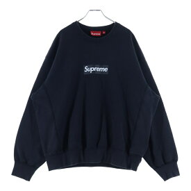 SUPREME(シュプリーム) サイズ:L 25SS Washed Box Logo Crewneck ウォッシュド加工 ボックスロゴ クルーネックスウェットトレーナー ブラック【中古】【程度B】【カラーブラック】【取扱店舗BRING横浜ビブレ店】