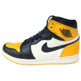 NIKE(ナイキ) サイズ:27.5cm AIR JORDAN1 RETRO HIGH OG TAXI エアジョーダン1 タクシー ハイカットスニーカー ホワイト/イエロー US9.5/27.5cm 555088-711【中古】【程度B】【カラーホワイト】【取扱店舗BRING THRIFT CLOSET あべの店】
