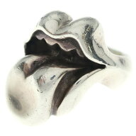 CHROME HEARTS(クロムハーツ) サイズ:22.0号 LIP TONGUE-LG リップアンドタンラージ リング シルバー【中…