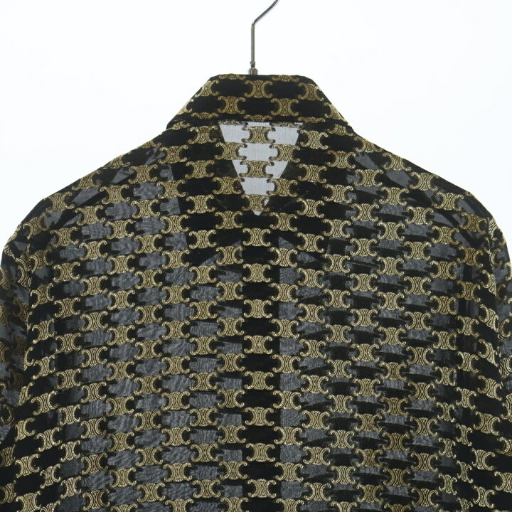 楽天市場】CELINE(セリーヌ) サイズ:34 Loose jacquard silk shirt 
