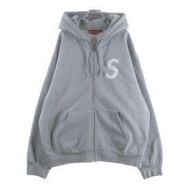 SUPREME(シュプリーム) サイズ:XL 23AW S Logo Zip Up Hooded Sweatshirt エスロゴ ジップアップスウェットパーカー フーディー グレー【中古】【程度B】【カラーグレー】【取扱店舗BRING仙台店】