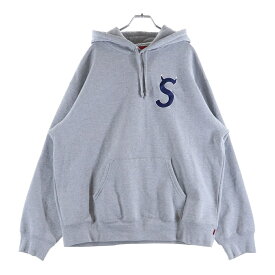 SUPREME(シュプリーム) サイズ:XL 22AW S Logo Hooded Sweatshirt ロゴエンブロイダリー プルオーバースウェットフーディー パーカー グレー【中古】【程度B】【カラーグレー】【取扱店舗BRING福岡天神店】