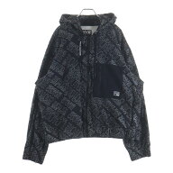 VERSACE COLLECTION(ヴェルサーチコレクション) サイズ:XXXL ロゴ総柄 ジップアップ スウェットパーカー …
