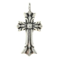 CHROME HEARTS(クロムハーツ) DBL CH CRS ダブルCHクロスチャーム ペンダントトップ シルバー BCA248【中…