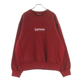 SUPREME(シュプリーム) サイズ:M 25SS Washed Box Logo Crewneck ウォッシュド ボックスロゴ クルーネックスウェットトレーナー レッド【中古】【程度A】【カラーレッド】【取扱店舗BRING WASTE_NOT】