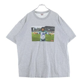 SUPREME(シュプリーム) サイズ:XL 24SS Maradona Tee マラドーナ フォトプリント クルーネック 半袖Tシャツ カットソー グレー【中古】【程度B】【カラーグレー】【取扱店舗BRING THRIFT CLOSET 幕張店】