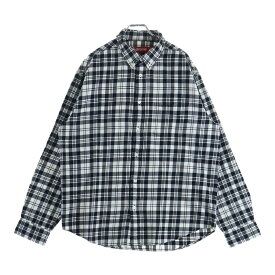 SUPREME(シュプリーム) サイズ:M 25AW Plaid Flannel Shirt White フランネルチェックシャツ 長袖シャツ ホワイト/ブラック【新古品/中古】【程度S】【カラーホワイト】【取扱店舗原宿】