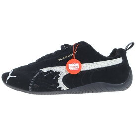BALENCIAGA(バレンシアガ) サイズ:27.0cm ×puma speedcat 406519-02 プーマ スピードキャット デストロイ加工 スエード ローカットスニーカー US9/27.0cm ブラック【中古】【程度B】【カラーブラック】【取扱店舗BRING渋谷ANNEX店】