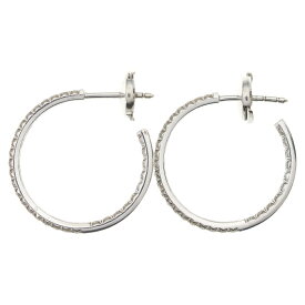 TIFFANY & Co.(ティファニー) メトロフープ ダイヤピアス ミディアム シルバー Au750WG【中古】【程度B】【カラーシルバー】【取扱店舗新宿】