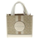 COACH(コーチ) デンプシー トート22 トート ハンドバッグ ストライプ ジャカード パッチ ベージュ CQ878-1【新古品/中古】【程度S】【カラーベージュ】【オンライン限定商品】
