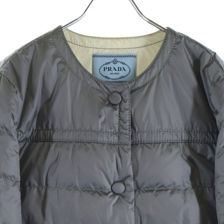 楽天市場】PRADA(プラダ) サイズ:44 トライアングルロゴ ノーカラー 