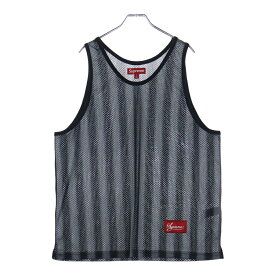 SUPREME(シュプリーム) サイズ:M 25SS Stripe Mesh Tank Top ストライプメッシュ タンクトップ ノースリーブ ブラック【中古】【程度A】【カラーブラック】【取扱店舗BRING仙台店】