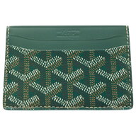 GOYARD(ゴヤール) カードケース 名刺入れ グリーン レザー【中古】【程度A】【カラーグリーン】【取扱店…