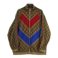 GUCCI(グッチ) サイズ:M 18AW GG Printed Technical Jersey Jacket GGプリントテクニカルジャージー ジッ…