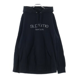 SUPREME(シュプリーム) サイズ:L 17SS Classic Logo Hooded Sweatshirt クラシックロゴ プルオーバースウェットパーカー ブラック【中古】【程度B】【カラーブラック】【取扱店舗新宿】