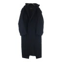 BALENCIAGA(バレンシアガ) サイズ:46 25AW Hooded Long Coat フーデッド ウール ロングコート ブラック 852338TQU14【…