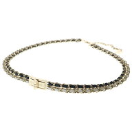 CHANEL(シャネル) ダブルチェーンベルト B22 A ゴールド/ホワイト/ブラック レディース【中古】【程度A】…