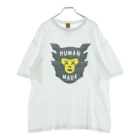 HUMAN MADE(ヒューマンメイド) サイズ:XL ×KAWS T-Shirt ♯1 カウズ 両面プリント クルーネック半袖Tシャツ カットソー ホワイト【中古】【程度B】【カラーホワイト】【取扱店舗BRING大宮店】