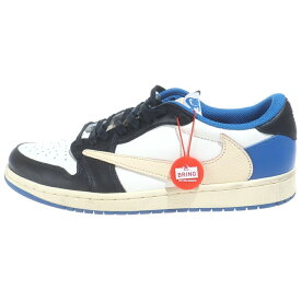 NIKE(ナイキ) サイズ:US10/28cm ×TRAVIS SCOTT FRAGMENT DESIGN AIR JORDAN 1 LOW OG SP DM7866-140 エアジョーダン1 ローカットスニーカー ブルー【中古】【程度B】【カラーブルー】【取扱店舗新宿】